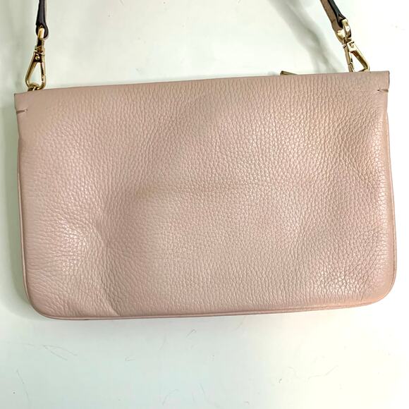 Michael Michael Kors Large Triple Gusset Jet Set Pebbled Leather Crossbody - Picture 2 of 6